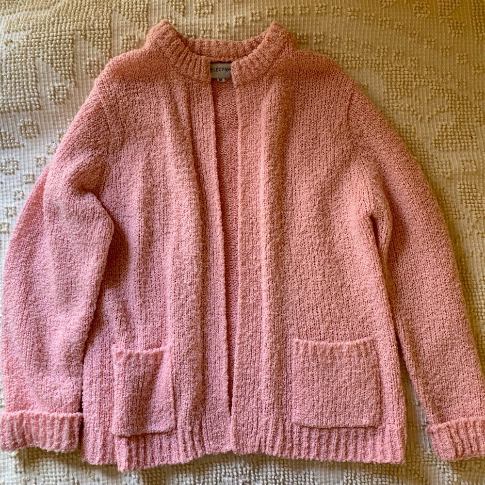 Selections Pink Knit Cardigan Size M